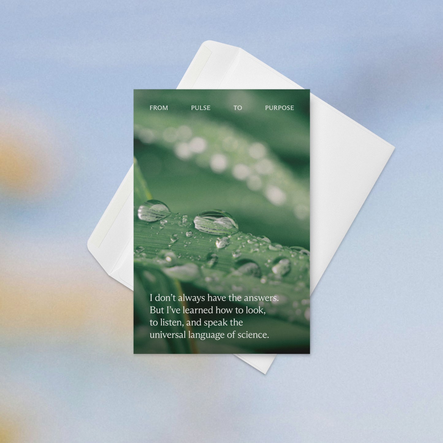 From Pulse to Purpose “Speak” 4×6" Greeting Card